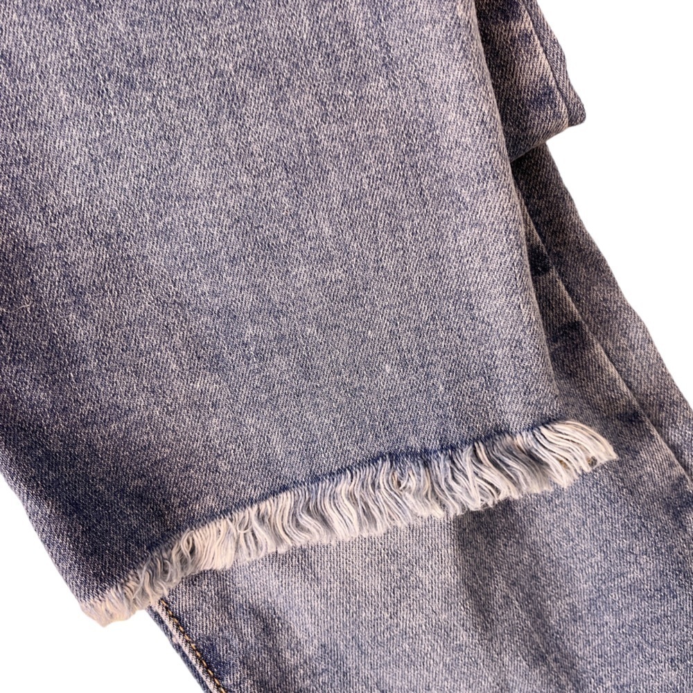 ALTAR’D STATE NWT High Rise Distressed Fringe Denim Jeans Size 27 in Light Blue - Picture 11 of 13